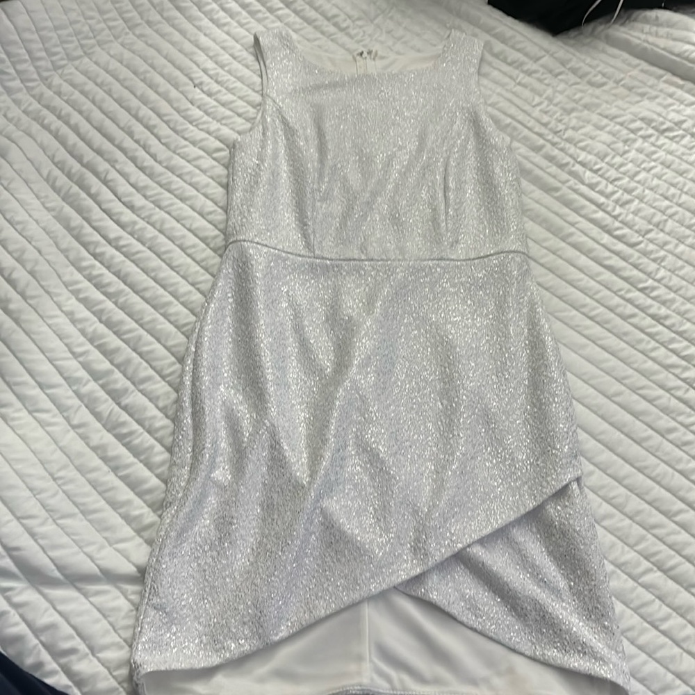 SPARKLY TIGHT WHITE DRESS SZ S